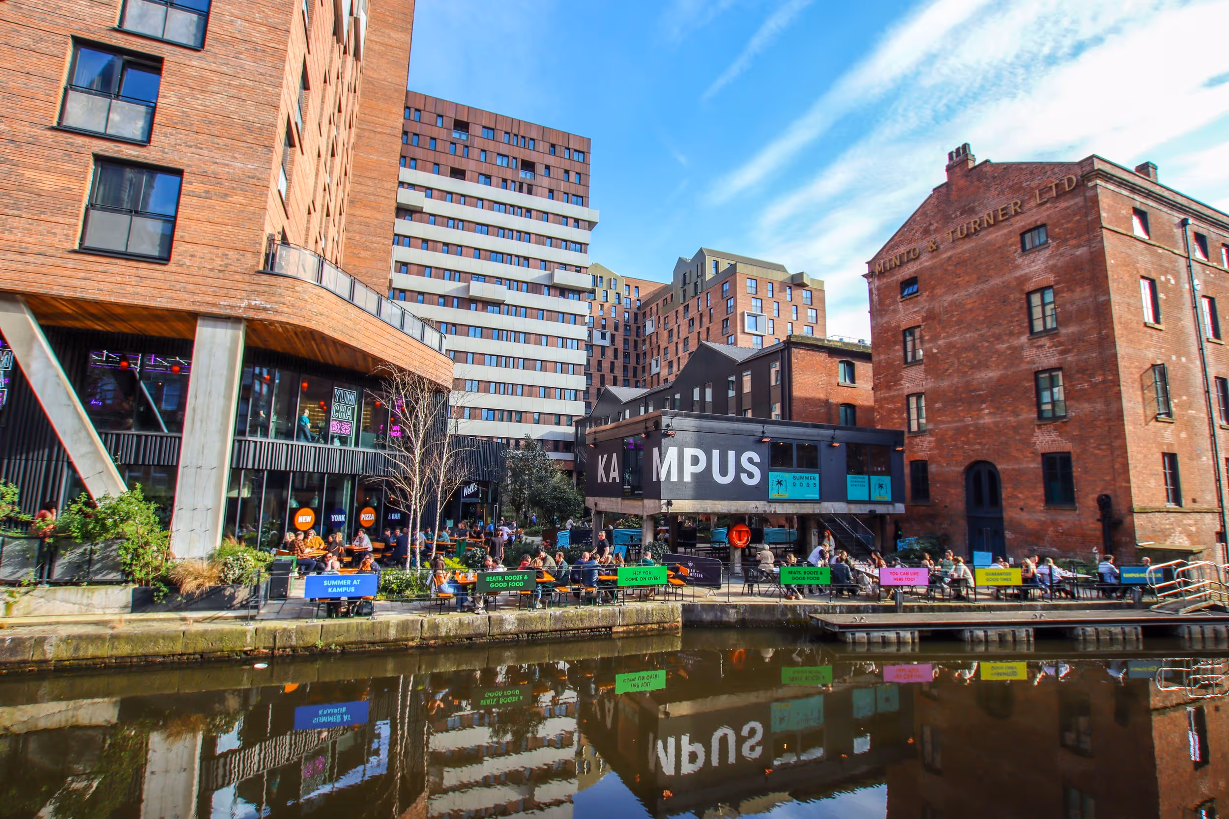 Kampus complex and community in Manchester.