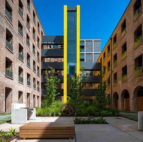 Lush, green gardens.