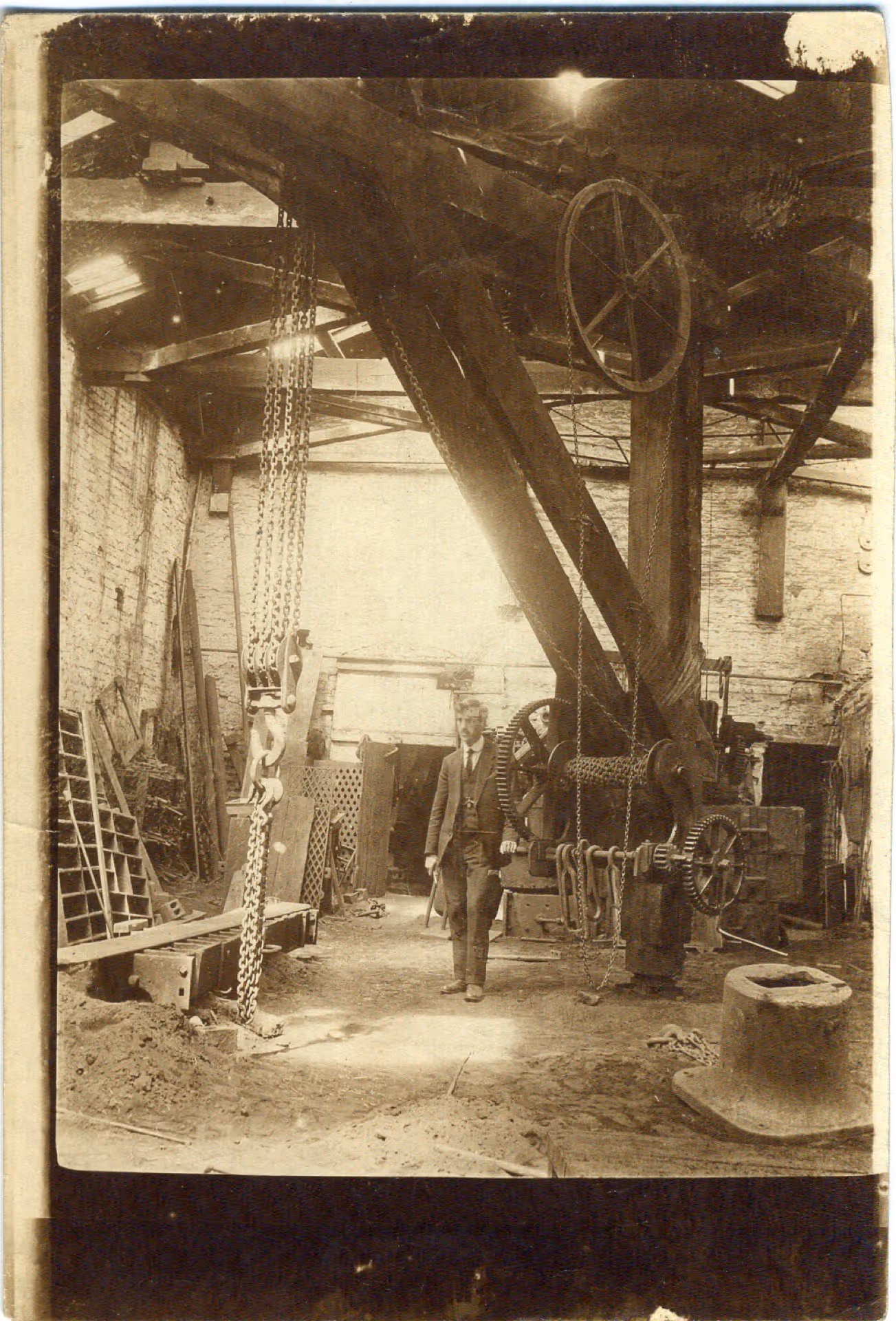 Historic image of buildings and machinery