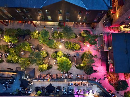 Birds eye view of a neighbourhood development by Capital & Centric