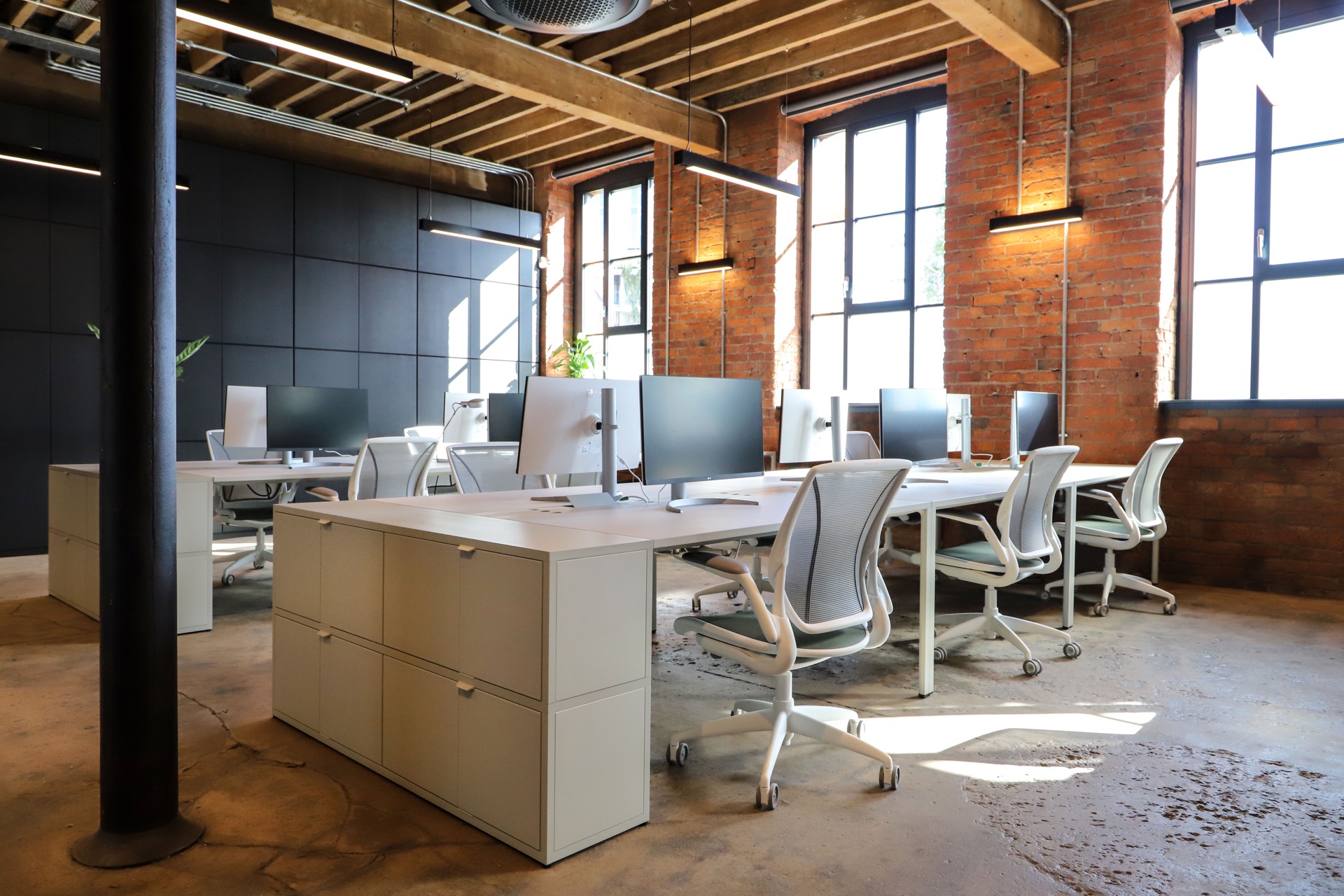 An open plan office workspace created by Capital & Centric.