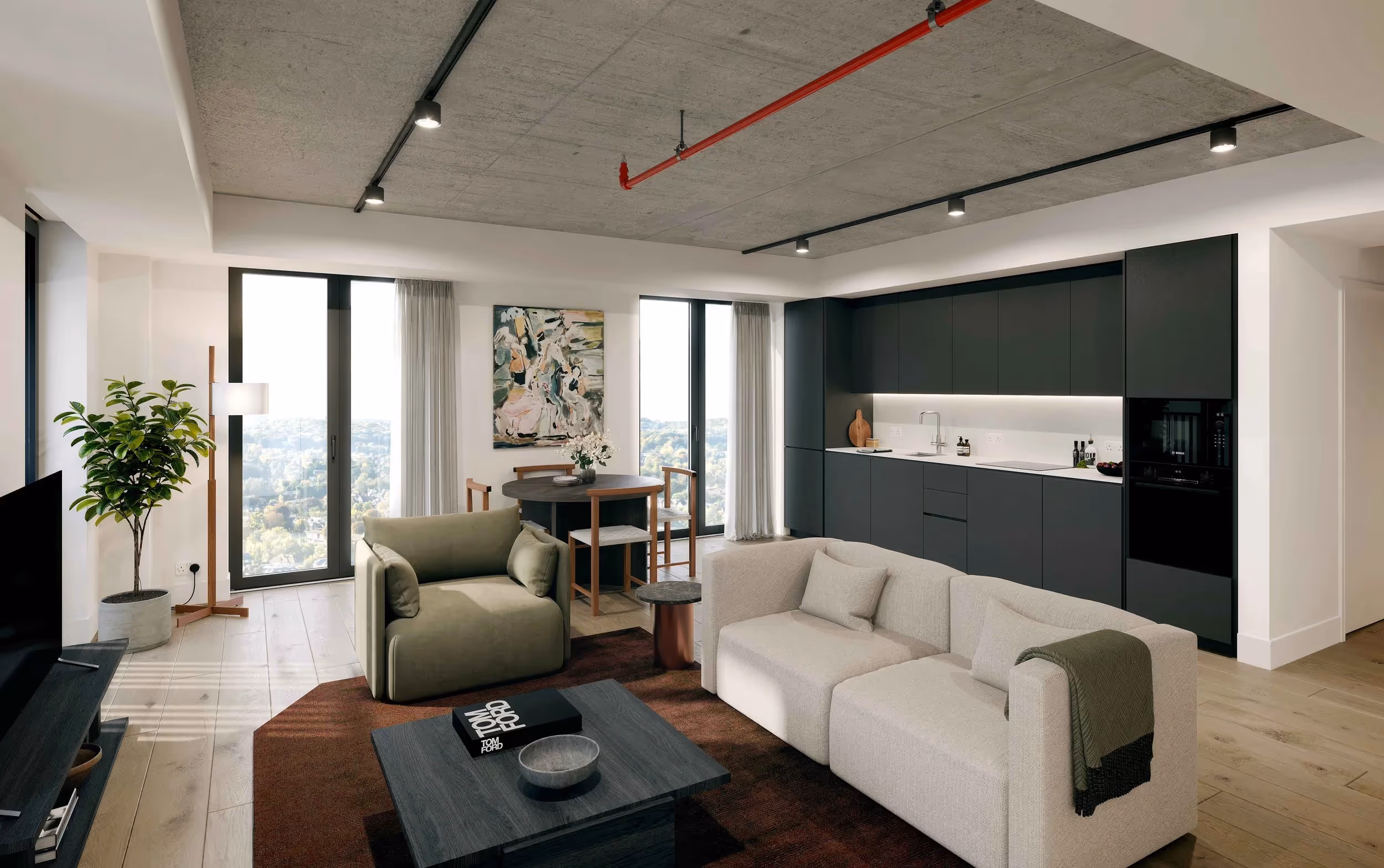 Artist impressions of inside a Goods Yard home