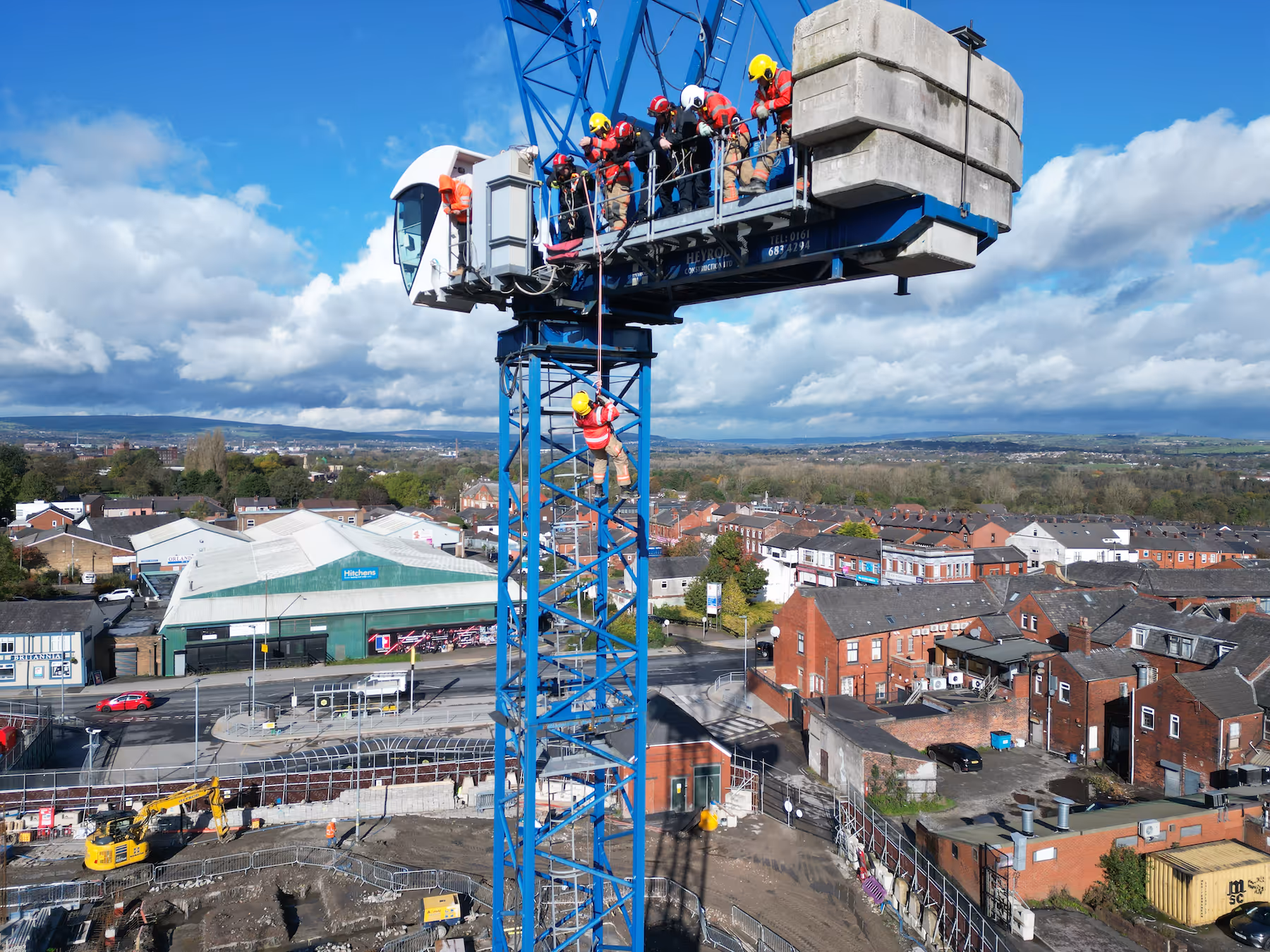 Firefighters training at Farnworth Green