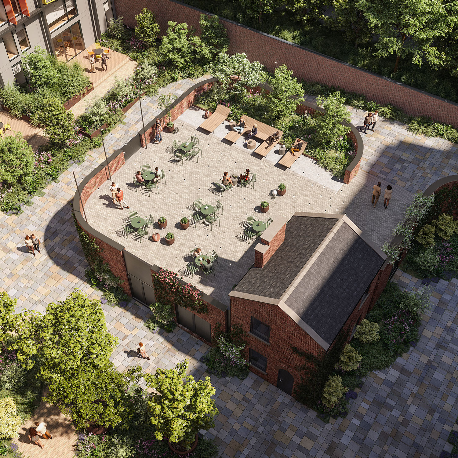 Hidden courtyard in Talbot Mill by Capital&Centric